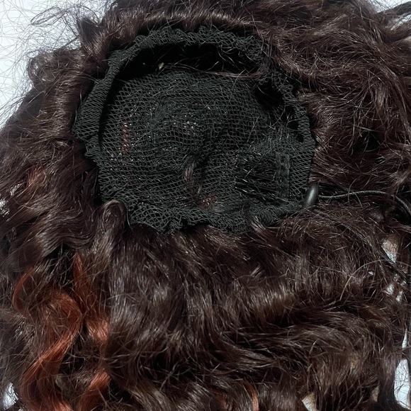 Women Spiral Curl Ponytail Extension Wig and Hair Bun Piece with Drawstring - Picture 4 of 4